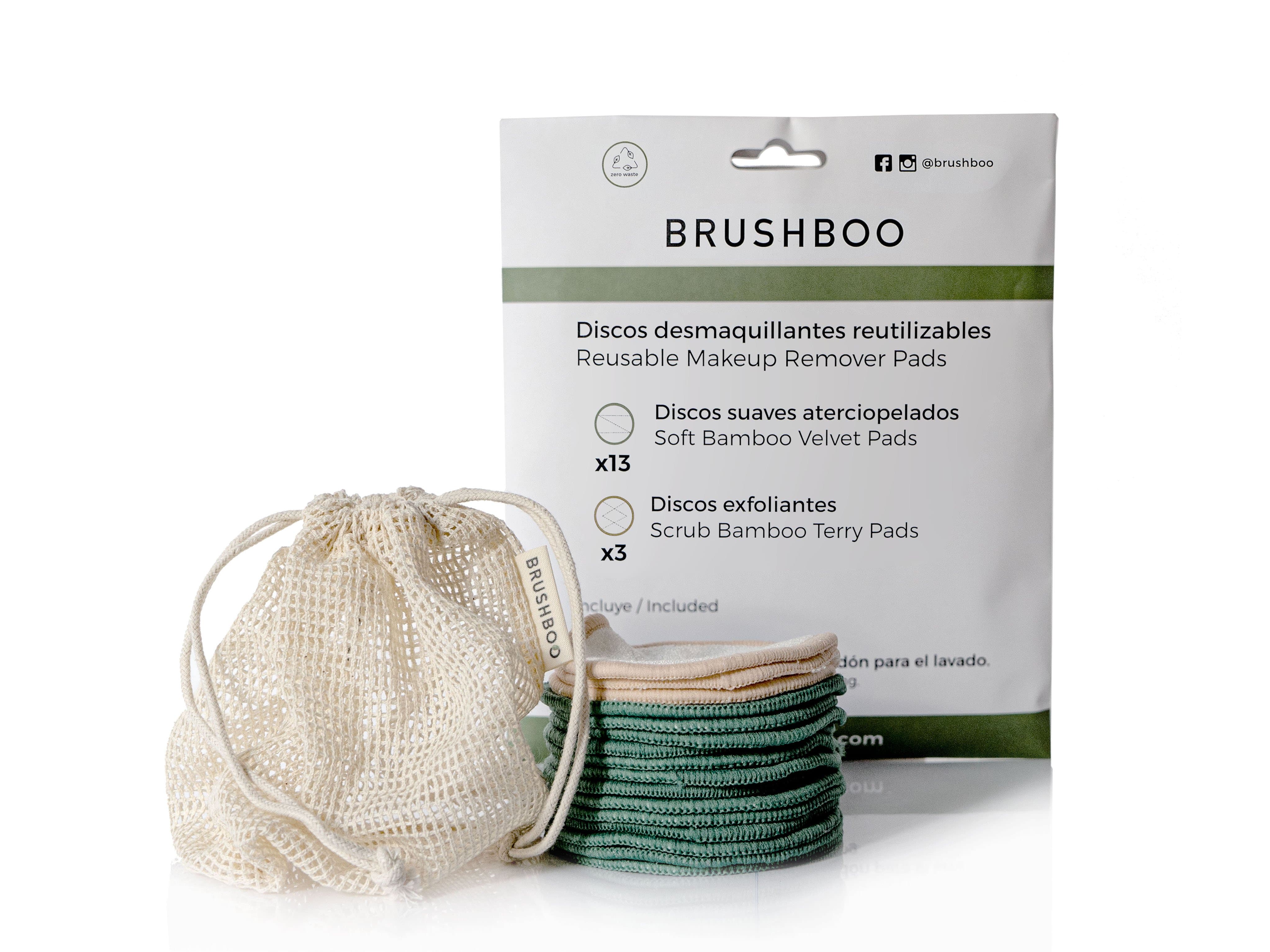 Brushboo  Discos desmaquillantes reutilizables - Pack 16