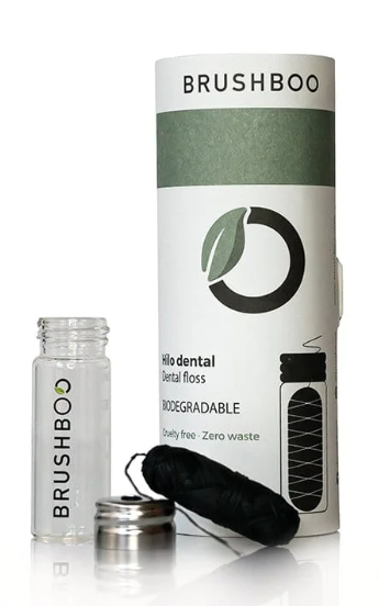 Hilo dental de carbón activado y cera de candelilla